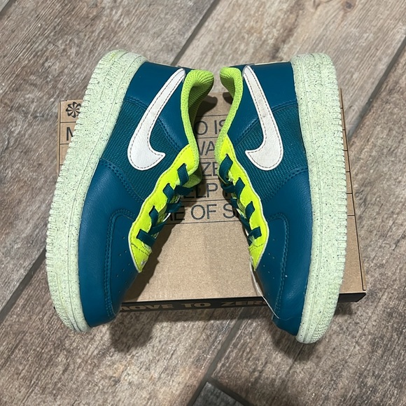 2022 Nike Force 1 Crater Next Nature TD 'Bright Spruce Volt' size 10c - Picture 4 of 8